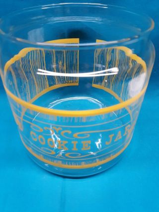 Rare Htf Yellow Vintage Glass Pyrex Cracker Barrel Cookie Jar Canister