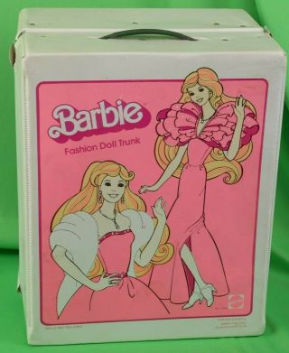 Vintage Barbie Fashion Doll Trunk Pink Mattel 1004