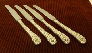 Oneida Trillia Silverplate Flatware Four (4) Dinner Knives