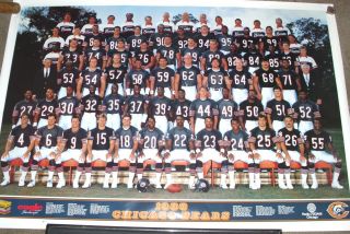1988 Chicago Bears Rare & Extremely Large 76 " X 52 " Collectible Poster