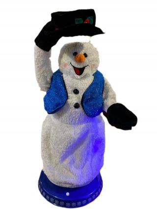 Gemmy Snowflake Spinning Snowman Snow Miser Animated Christmas Rare