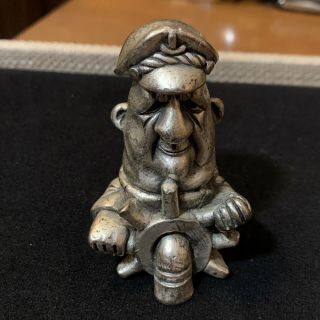 Vintage Peltro Pewter Sailor Captain Made In Italy 12.  5 Ounces Figurine Rare