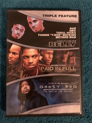 Belly Paid In Full Ghost Dog The Way Of The Samurai Dvd Triple Feature Rare Oop