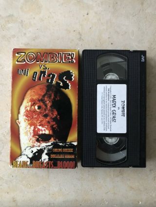 ZOMBIE VS MARDI GRAS VHS SALT CITY HOME VIDEO SRS RARE SOV HORROR GORE OCCULT 3