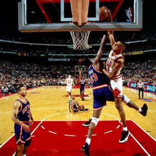 233 Nba Dunk Block Star - Scottie Pippen Usa Classic Basketball 24 " X24 " Poster