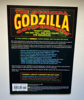 The Official GODZILLA Compendium by JD Lees & Marc Cerasini Rare & Out Of Print 2