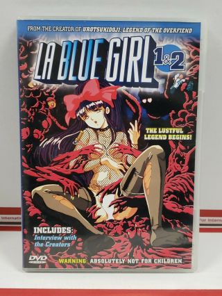 La Blue Girl Volumes 1&2 Complete Dvd Unrated Central Park Media Rare Anime