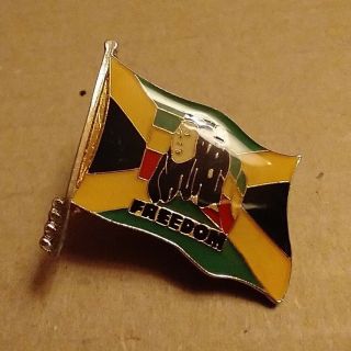 Rare Pins Pin Badge :: Freedom :: Jamaica Bob Marley Reggae One Love