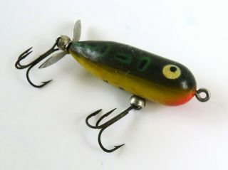Heddon Tiny Torpedo Vintage Plastic Crankbait Fishing Lure,  Frog Color