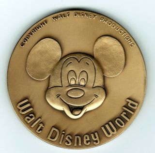 Rare Walt Disney World Official Opening Oct 1971 Medallion Coin Le 1816 Of 1971