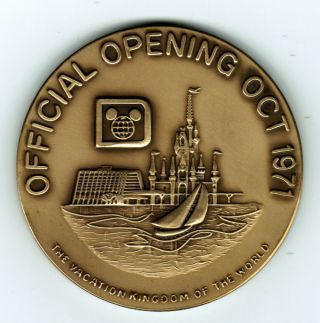Rare Walt Disney World Official Opening Oct 1971 Medallion Coin LE 1816 of 1971 3
