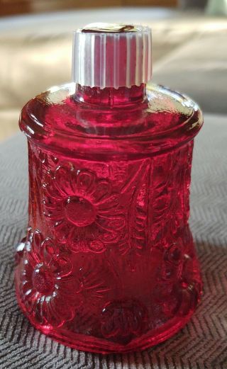 Vintage Red Daisy Floral Sunflower Glass Peg Votive Sconce Candle Holder