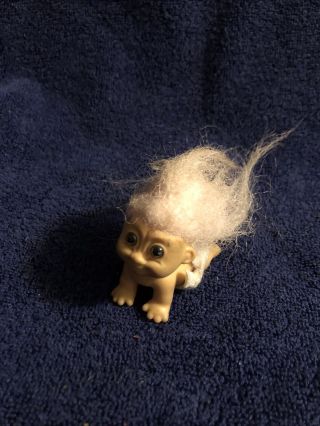 Vintage Russ 2 " Baby Troll With Diaper,  Crawling,  Head Turns