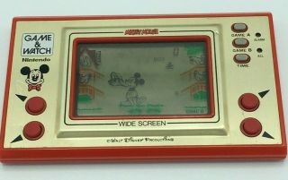 Nintendo Mickey Mouse Game & Watch Gold Series Mc - 25 Lcd Wide Screen Lsi Rare