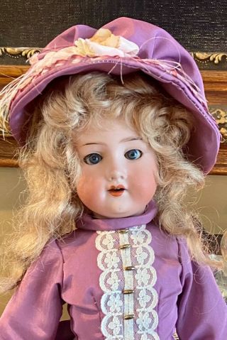Antique Style Doll Dress And Hat,  For 19” Doll