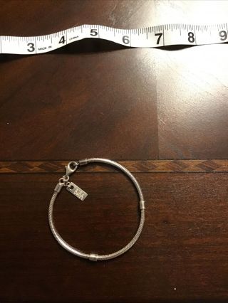 Biba 925 8” Sterling Silver Vintage Charm Bracelet Rare
