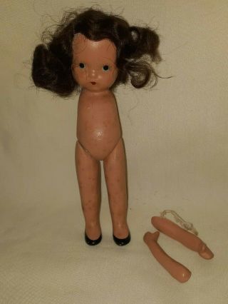 Vintage Nancy Ann Storybook Bisque Pudgy Tummy Doll Tlc $7.  77