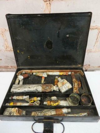 Really Old Antique Artist Box Old Metal Box