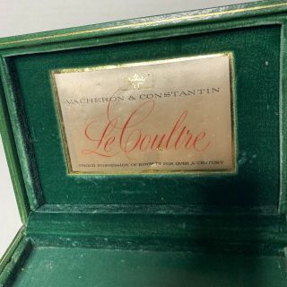 Very Rare Vintage LeCoultre Watch Box Green 2