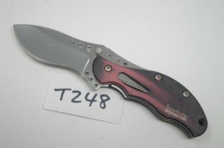 Smoke Red Kershaw Baby Boa Assisted 1585br Pocket Knife Ken Onion Retired Rare
