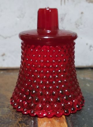Red Hobnail Glass Peg Votive Sconce Candle Holder 3.  5 " Tall,  2 - 3/4 " Dia