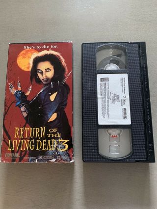 Return Of The Living Dead 3 (vhs,  1995,  Unrated) Mindy Clarke,  Rare Horror - Oop