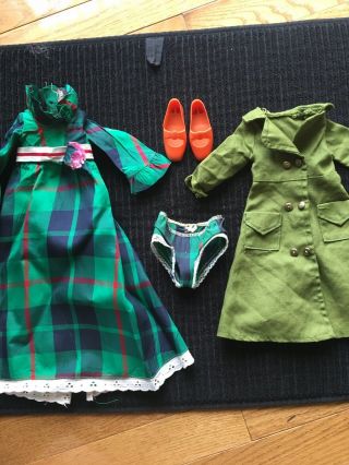 Vintage Crissy Dress And Coat,  Shoes And Panties All Tlc