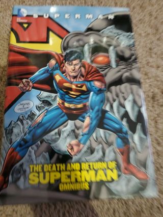 The Death And Return Of Superman Omnibus Hardcover Dc 2013 Brodart Oop Rare Htf