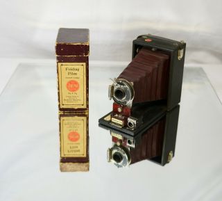 Rare Vintage Kodak Premo No 1 Film 3 1/4 X 4 1/4 Folding Camera Red Bellows