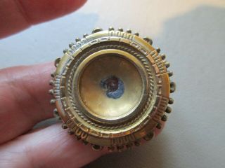 Antique Vintage Victorian Gold Filled Mourning Locket Brooch Pendant For Repair