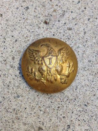 Antique Civil War Union Army Infantry Brass Eagle Button - John Earl Jr.  Boston