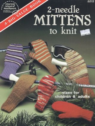 Vintage Adult To Kids Size Mittens Mitten Knitting Pattern Book