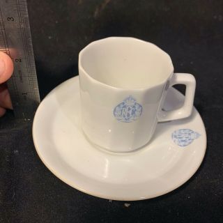 Rare Ww1 Rfc Royal Flying Corps Officers Mess Kings Crown Coffee Cup & Saucer