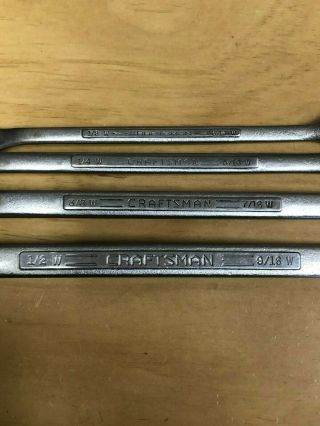 Rare Vintage Craftsman British Whitworth Box End Wrench Set =V= Forged in USA 2