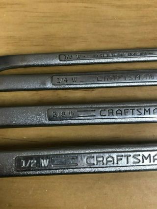 Rare Vintage Craftsman British Whitworth Box End Wrench Set =V= Forged in USA 3