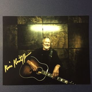 Kris Kristofferson Hand Signed 8x10 Photo Country Music Star Rare Auto