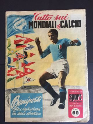 Rare 1954 World Cup 32 Page Italian Programme Tutto Sui Mondial Di Calcio