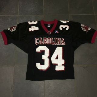 Rare 1997 - 98 South Carolina Gamecocks 34 Game Worn Issued Football Jersey