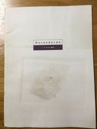 Duran Duran London Tour Programme,  1987,  Large Book,  Full Colour,  Rare