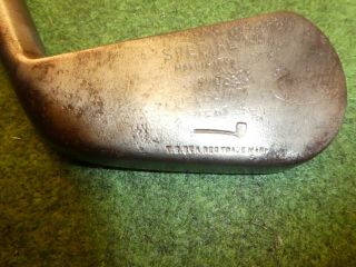 Vintage Hickory T Stewart Mashie Iron Crack Old Golf Antique Memorabilia