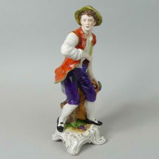 Antique German Rudolstadt Porcelain Grape Picker Figure