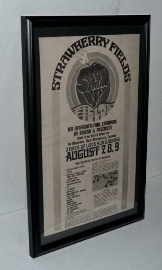 Led Zeppelin 1970 Strawberry Fields Rare Grand Funk Railroad Concert Poster / Ad