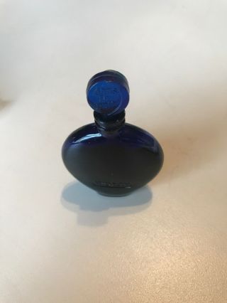 Rare Vtg 1940 Lalique French Cobalt Blue Glass Perfume Bottle Worth Dans La Nuit