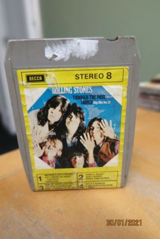 Rare 8 Track Cartridge - The Rolling Stones - Through The Past Darkly