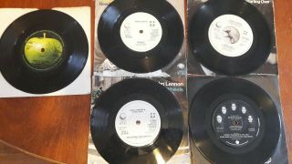 John Lennon The Beatles ‎– Set Of 5 X 7 Inch Vinyl Rare Geffen Apple