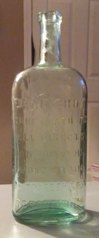 Antique Dr.  Traegers Dead Shot Insecticide Poison Bottle