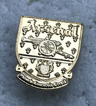 Arsenal Supporter Enamel Badge Very Rare 1990’s Large Gold Crest Design