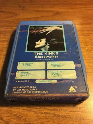 The Kinks Sleepwalker Vintage Rare 8 Track Tape Late Nite Bargain