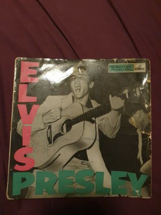 Elvis Presley Rock N Roll Rare 1956 Uk Hmv Vinyl Lp Clp 1093 Vg,