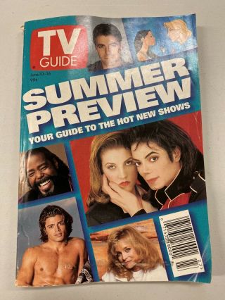 1995 June 10 - 16 Tv Guide - Michael Jackson Presley Cover Minnesota Edition